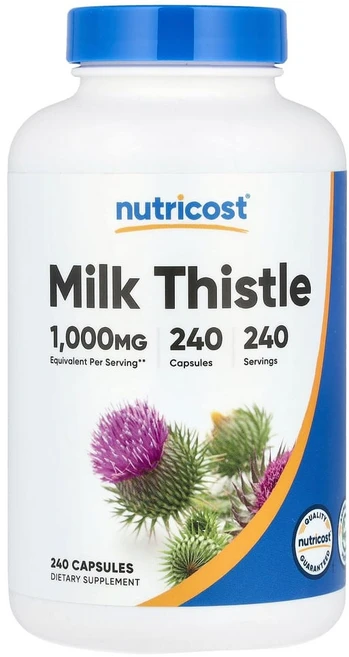 뉴트리코스트 밀크 씨슬 250mg 캡슐, 1개, 240정 - 쿠팡