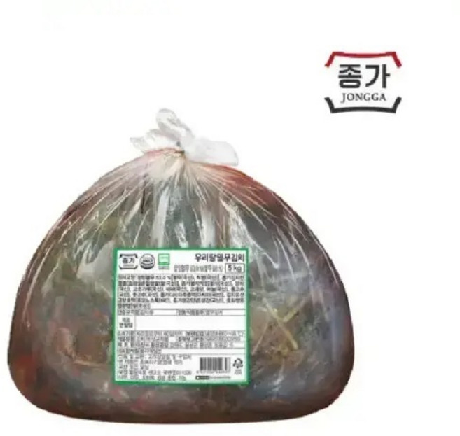 냉장 대상 종가 열무김치 소백 5kg, 1개