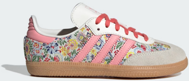 [국내매장판] 아디다스 삼바 OG x 리버티 런던 어린이 운동화_ 화이트핑크