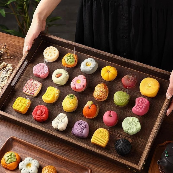 하이완 녹두 케이크 쿠키 과자 간식 중국 전병, 살구 복 달걀 노란 20개, 1개, 1g