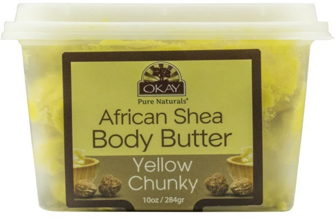 Okay Pure Naturals 아프리칸 시어 바디 버터 옐로우 청키, 1개, 284g - 쿠팡