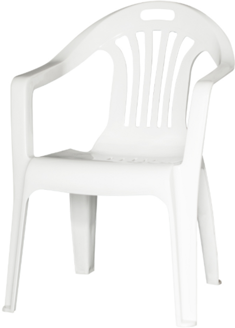 국산 에덴 의자 흰색 등받이 팔걸이 플라스틱 편의점 포장마차 행사 포차 테라스 학교 야외, 상세페이지 참조, 1개