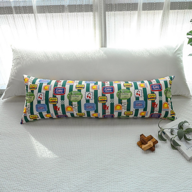 코튼 20수 멀티플 빈티지 사각 바디필로우, 그린