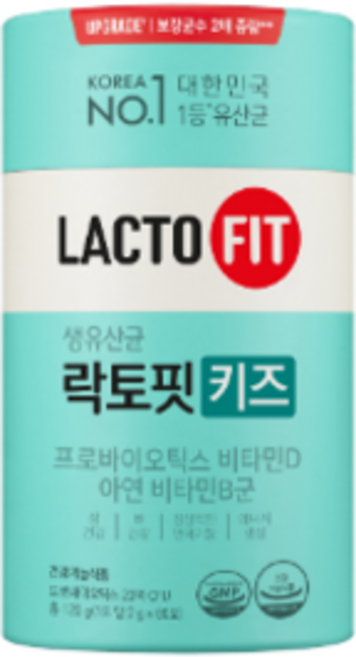 종근당건강 락토핏 생유산균 키즈 어린이 유산균 120g 2g x 60포 2개월분, 1개