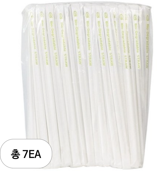 슈가랩 대용량 생분해 바이오 빨대 대, 500개, 7개