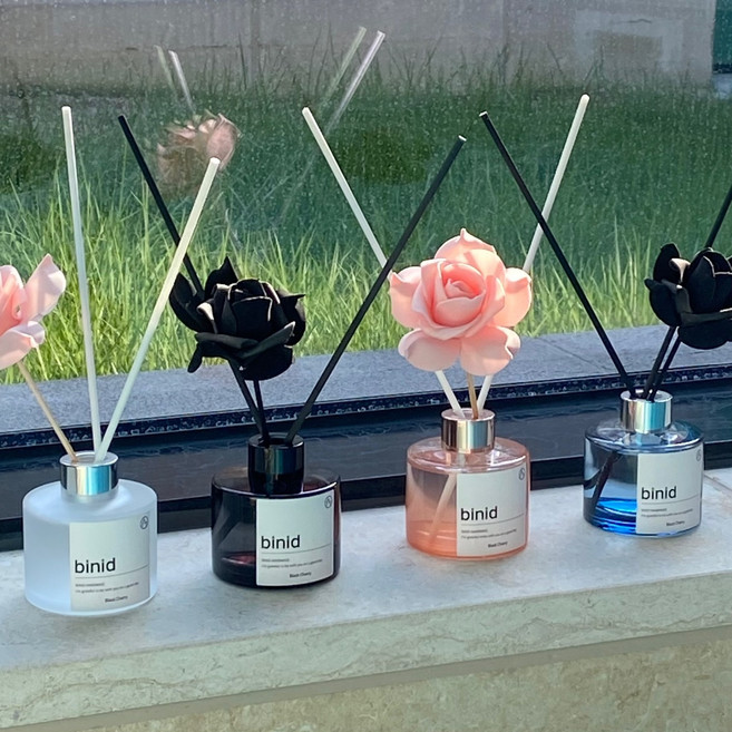 비니드 디퓨저 방향제 실내용/가정용/답례품/개업선물/집들이/사무실/송년회/송별회/기업행사, 1개, 100ml, 화이트자스민&민트(불투명)