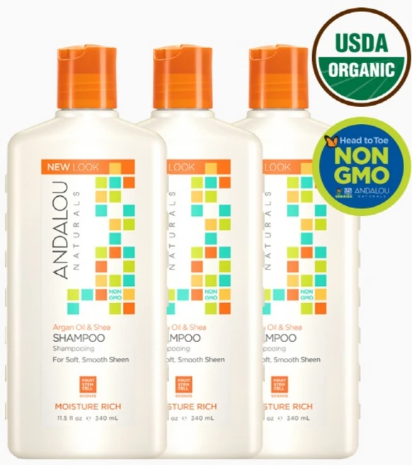 안달로우내추럴스 아르간 오일 시어버터 너리싱 수분 샴푸, 340ml, 3개 - 쿠팡