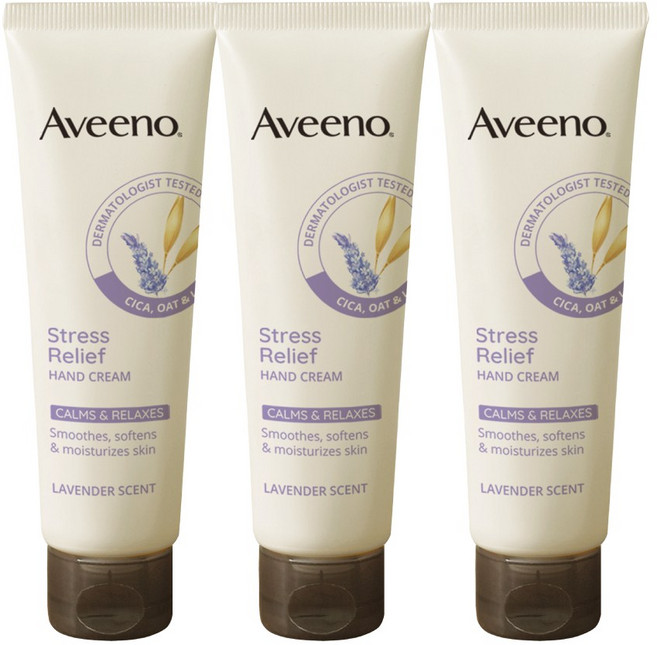 아비노 스트레스릴리프 핸드크림 라벤더향, 50g, 3개