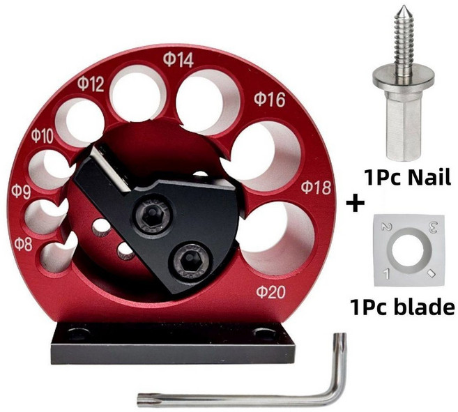 RUITOOL 목공 9홀 장치 보조 전기 라운딩 조정 우드 드릴, 원형공구 날 골무, 1개