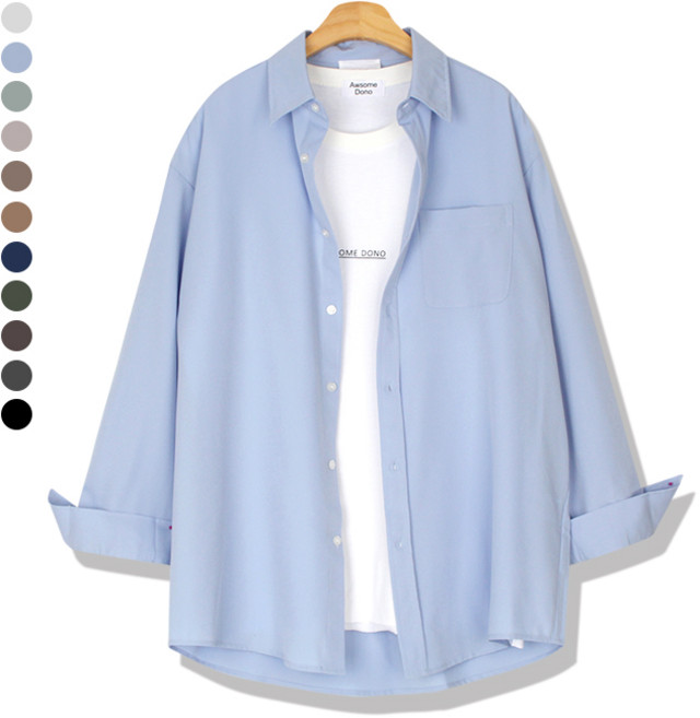 오마보이 남성용 링클프리 퀵드라이 이지웨어 셔츠