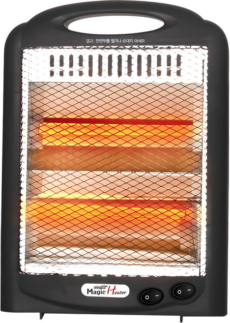 윈드피아 매직 미니 접이식 2단 전기히터, WINDPIA-600HS, 블랙