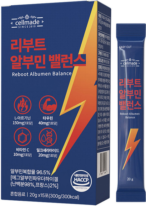 리부트 알부민 밸런스 고함량 haccp 식약청 인증 마시는 알부민, 1개, 300g