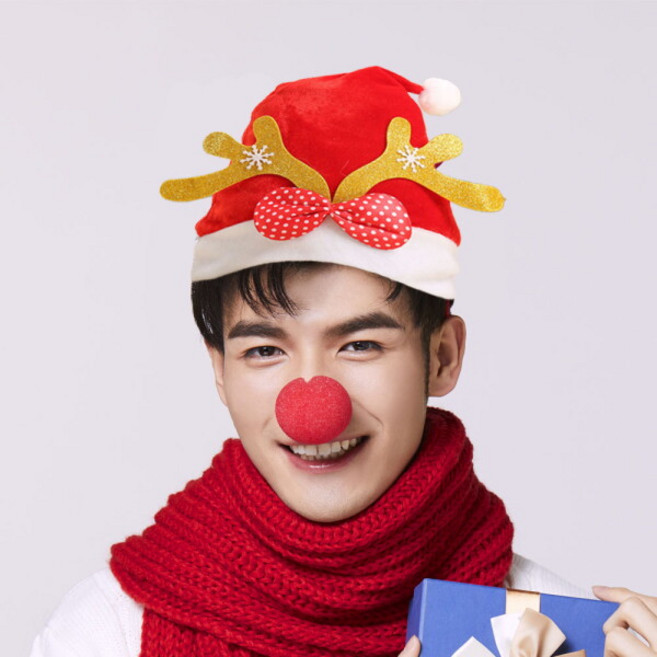 황금 사슴뿔 리본 루돌프모자 크리스마스 산타모자, 상세페이지 참조, 상세페이지 참조