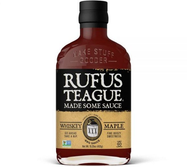 Rufus Teague 바베큐 소스 루퍼스 티그 위스키 메이플 바비큐 프리미엄 15.25온스 병 2개 세트, 1g, 1개