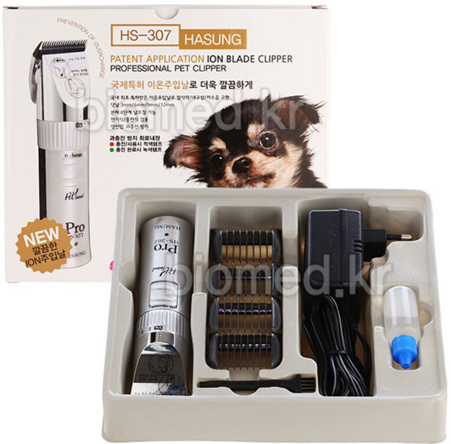 하성 HS-307 애견 바리깡/유무선/충전겸용 전기이발기, 1개