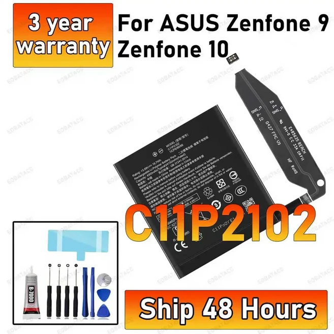ASUS Zenfone 9 10 ZS696KS 전화 배터리 + 도구용 새 C11P2102, 01 Zenfone 10