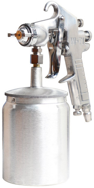 WIZ 스프레이건 후끼 판금 도색 페인트건 건+통 세트 WIZ-71 노즐1.5 WIZ-77 노즐2.5, 1개