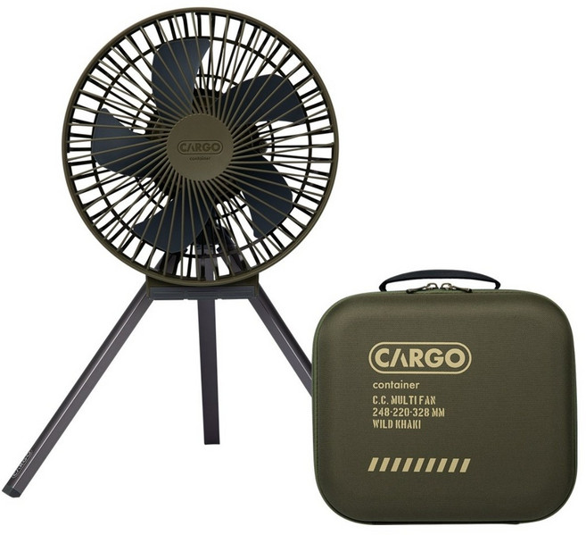 카고컨테이너 휴대용 선풍기 M 캠핑 타프팬 멀티팬 서큘레이터 무선 회전, 카키