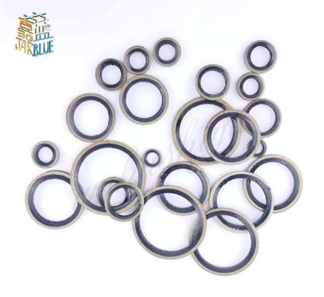 20 50PCS M5 가스켓 M12 M10 M14 M8 패드 M16 고무 와셔 M30 M6 고압 파이프 유압 금속, [09] m30, [02] 20Pcs