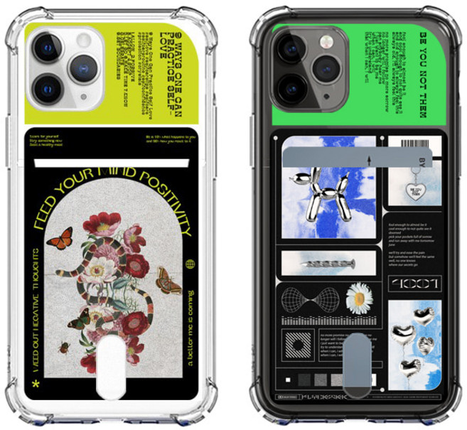 아이폰16 시리즈 빈티지 힙한 투명 카드 케이스