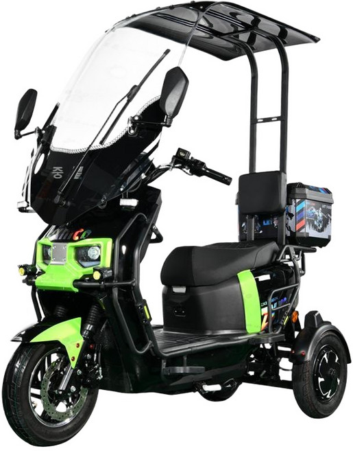 지붕 있는 삼륜 전동스쿠터 세발 듀얼모터 오토바이, 테이크아웃 스포츠 글로리 나이트 배터리, 72V 이상