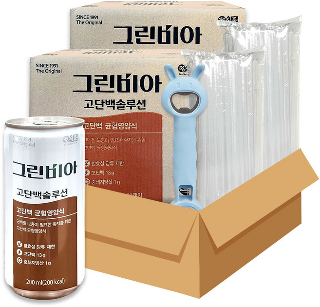 정식품 고단백 솔루션 영양식 오프너 + 빨대 케어세트, 60개, 200ml