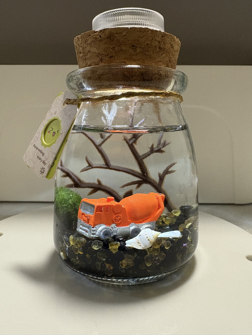 DIY 療癒系 藻球生態瓶 景觀裝飾 (含玻璃 可愛小配件 幼兒需家長陪同), 5個
