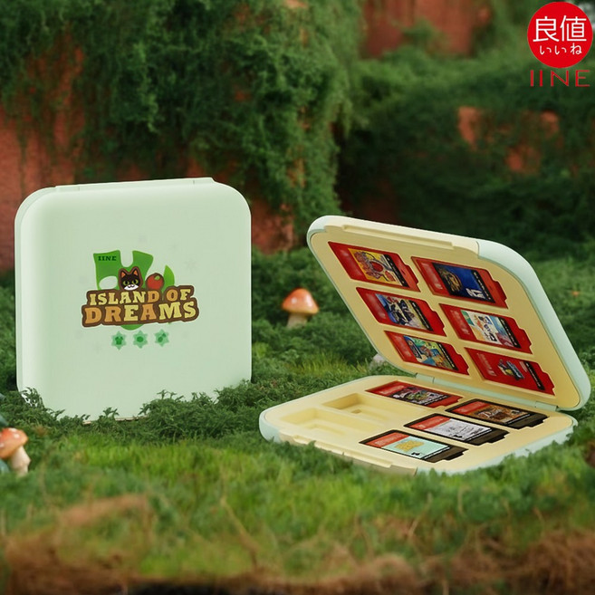 닌텐도 스위치2 칩케이스 동물의숲테마 꿈의섬 12개입 이이네