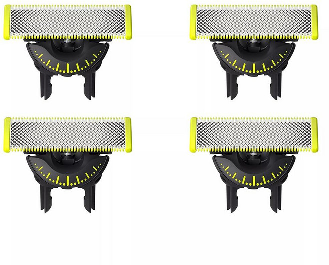 Philips OneBlade 360 교체용 블레이드 OneBlade 전기 면도기 및 트리머용 4팩 모델 QP440/50, Philips OneBlade 360 교체용 블레이드,