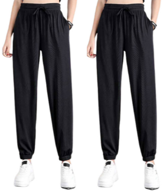 베럴뷰 여성 아이스 조거 팬츠 바지 2p