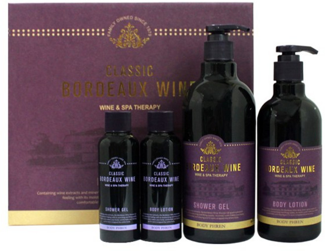 과일나라 바디프렌 클래식 보르도 와인 바디케어 선물세트, 1세트