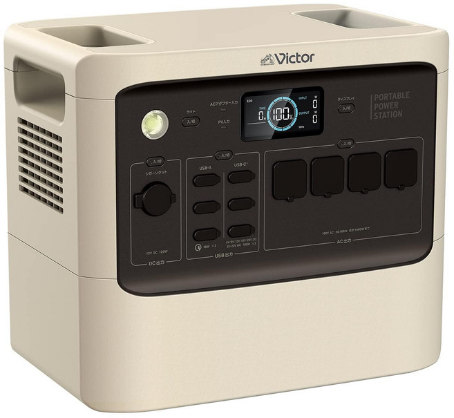 JVC 켄우드 Victor BN-RF1500-CA 휴대용 전원 인산철 대용량 충전량 480 000mAh1 536Wh