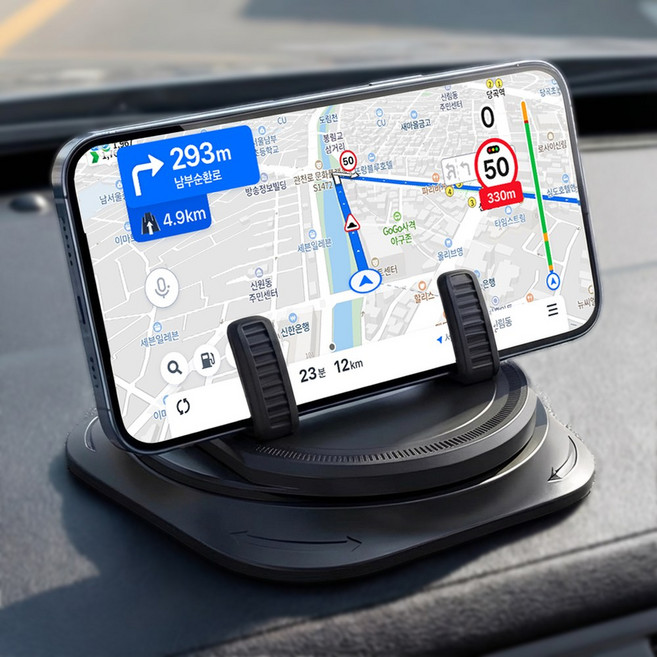 세이보링 차량용 대쉬보드 360도 회전 핸드폰 거치대, Black, 1개