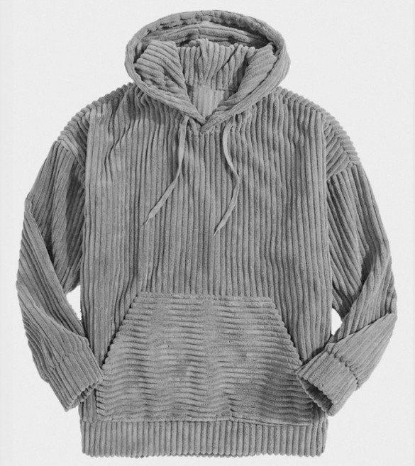 COSYEVNO 코듀로이 후드 티셔츠 루즈핏 도톰한 남성 겨울 긴팔 골덴 맨투맨