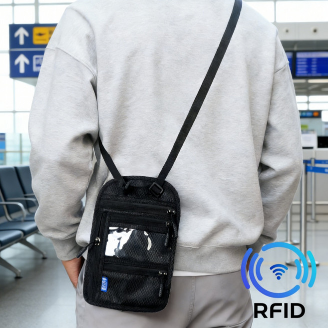 RFID 차단가방 해외여행 크로스백 안티스키밍 여권케이스