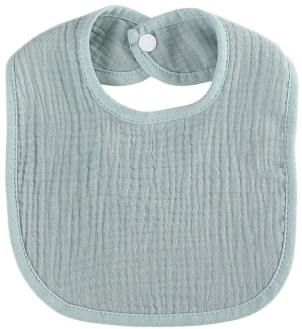 JeB baby 嬰兒六層紗布圍兜 U型口水巾 純棉柔軟透氣 按扣設計 適用0-3歲寶寶