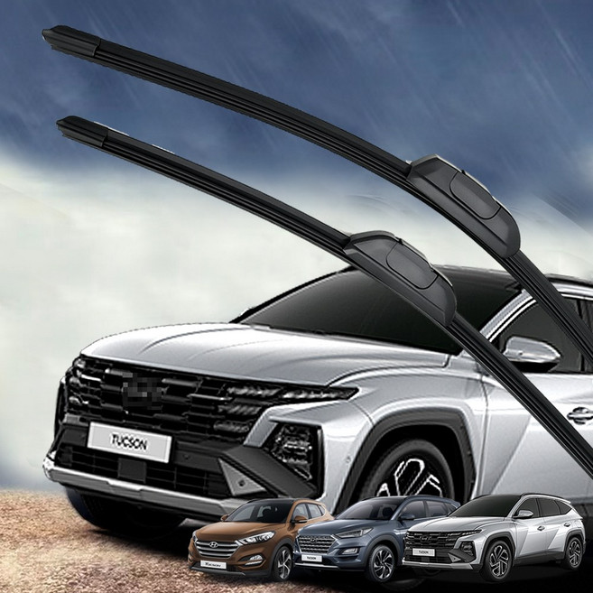 벤비아믹스 투싼 플랫 와이퍼세트 650 x 400mm 전면유리창 앞유리용 올뉴 더뉴 디 올뉴 투싼 NX4 하이브리드 공용 00812