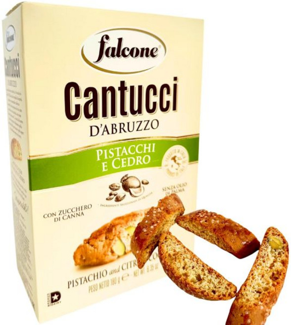 쿠키 과자 Falcone 팔코네 피스타치오 비스코티 이탈리아산 6.35온스180g 피스타치오와 레몬이 들어간 과자류 설탕절임 감귤류 아마레티와 유사, 쿠키 과자 Falcone 팔코네 피스타치오 비스코티 이