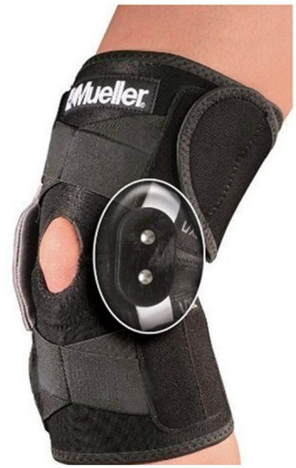 뮬러 (Mueller) 무릎 서포터 조정 가능한 힌지 도니 브레이스 좌우 겸용 남녀 겸용 프리 사이즈