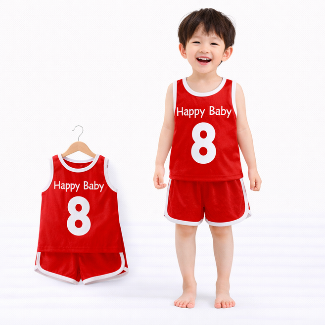아기 상하복 나시 세트 여름 데일리룩 통기성 냉감 소재 외출복 실내복 해피에잇상하셋트