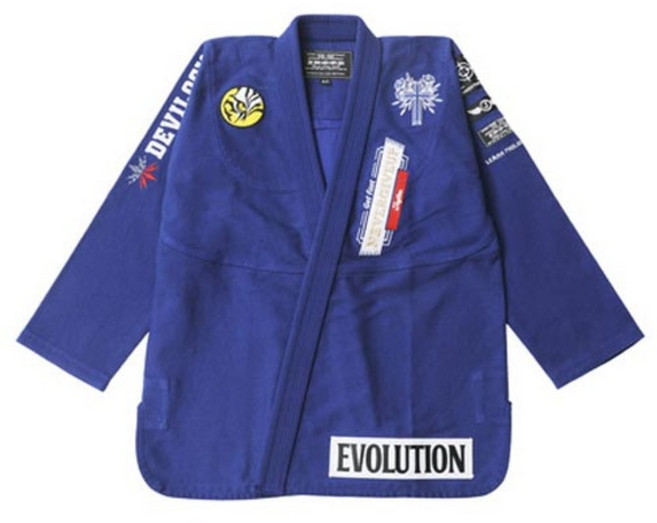 Jhood X Devilock 플래시 주짓수 도복 - 블루