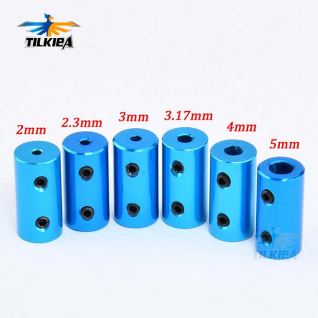 2PCS 블루 23 크기 사용 금속 드라이브 샤프트 커넥터 RC 보트/자동차 부품 용 모터 커플 링, 18 2 to 2.3mm