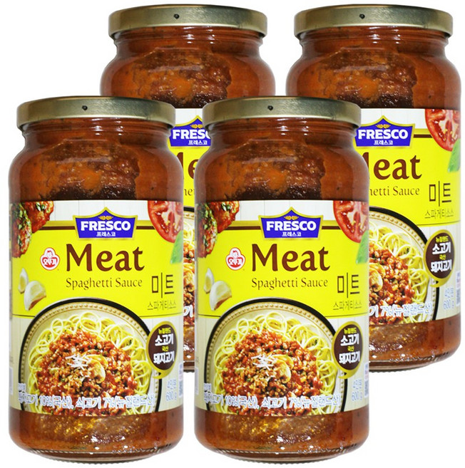 오뚜기 프레스코 미트 스파게티 소스 600g 4개 파스타