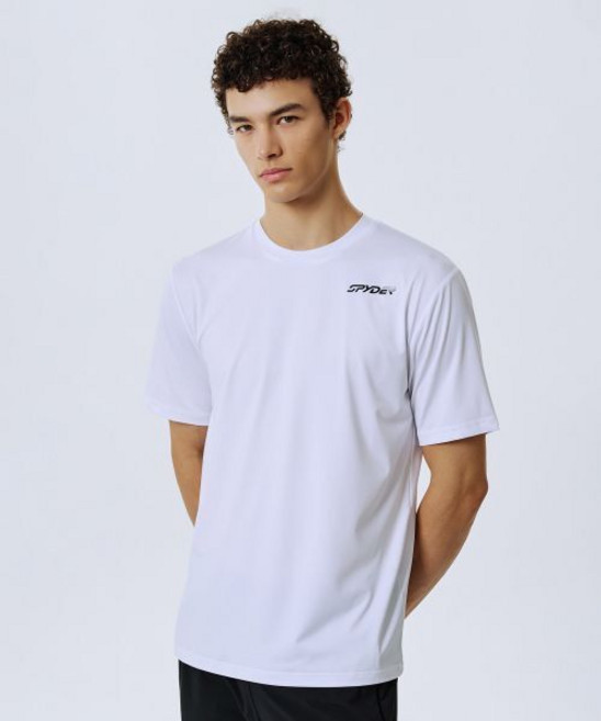 스파이더 spyder 맨즈 쿨링 4WAY 레터링 반팔 티셔츠 SPJFCNRS204MWHT ST802152