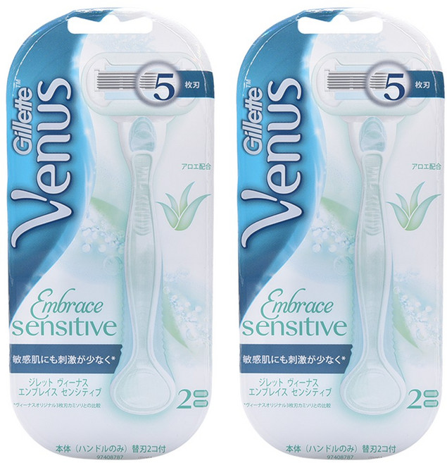 Venus 엠브레이스 센시티브 본체 + 교체날 2개입, 2개