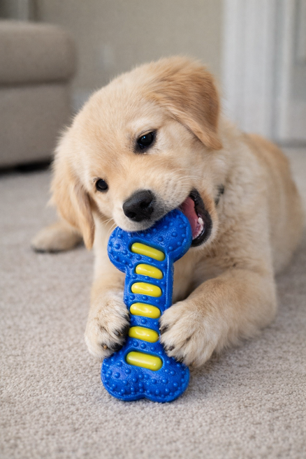 [푸들나무] 스트레스해소 덴탈 이갈이스틱 장난감, 1개, 블루