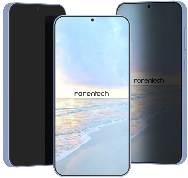 로랜텍 부착가이드 강화유리 사생활 프라이버시 휴대폰 액정보호필름 2p 세트, 1세트