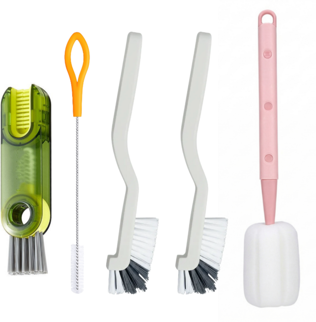 비바디초 텀블러 물병 세척 브러시 5종세트, 1세트, 로즈