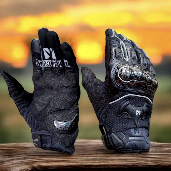 Masontex 摩爵仕 機車騎士防摔手套 摩托車耐磨防滑透氣碳纖維護具 M15, 2XL號