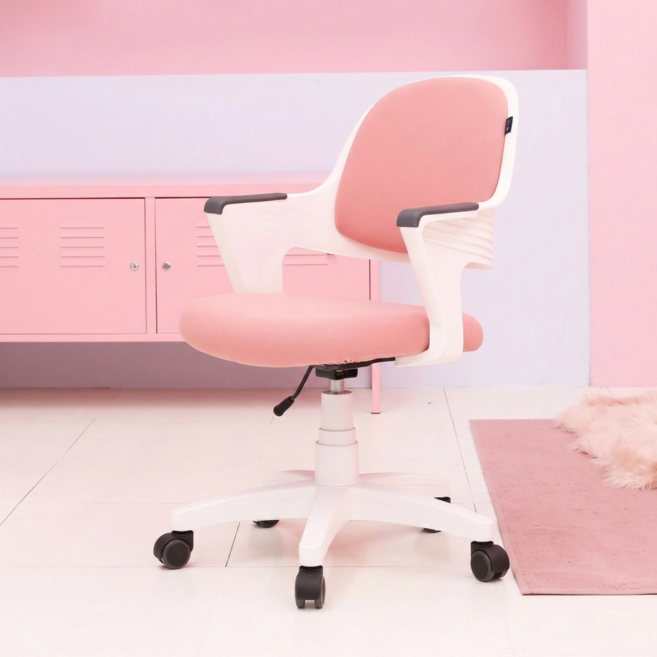 린백토리 초등학생 어린이 키즈 아이 아동 발받침 의자 LTC14F, 핑크